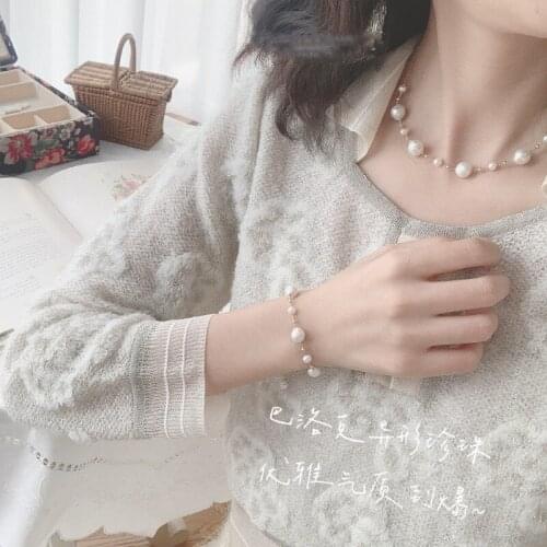 New Ladies Jewelry Set Pearl Pendant Ladies Necklace Bracelet Party Ladies Decoration Jewelry Set Hot Sale