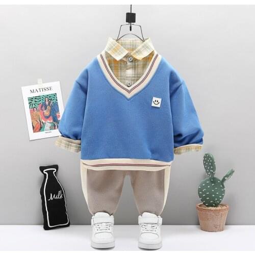 0-5 years Spring Boy Clothing set 2021 New Casual Cartoon Active Coat+T-shirt+ Pant Kid Children Baby Toddler Boy clothing