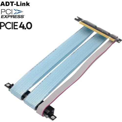 PCIe Riser Cable, 4.0 x16 PCI Express Riser Dual Reverse Extender, Flexible High Speed GUP Riser Cable for ITX Case A4 Chassis