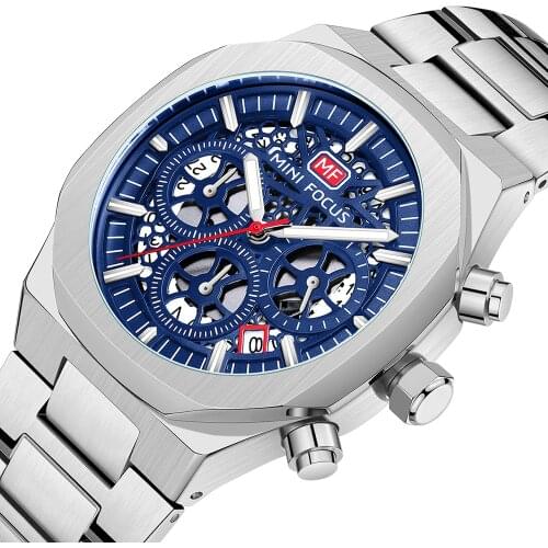 MINI FOCUS Casual Watches Mens 2021 Quartz Wristwatches Business Fashion Sport Watch For Men Multifunction Steel Strap Clock New