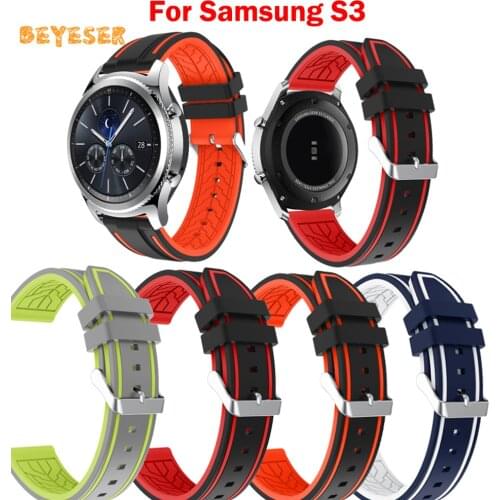 22mm Soft Silicone Strap For Samsung Watch 46mm/Gear S3 Classic/Frontier Smart Watch Wristband Replacement Watchband Bracelet