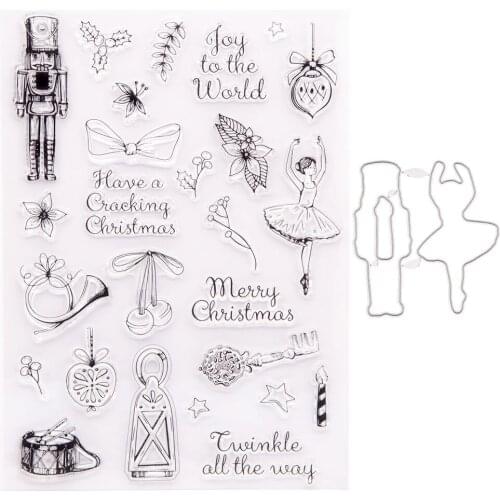 RUBBER Stamp Silicone Clear Stamps CUTTING DIES For Scrapbooking STENSICLS CHRISTMAS ACCESSORIES DIY PAPER Album Cards MAKING