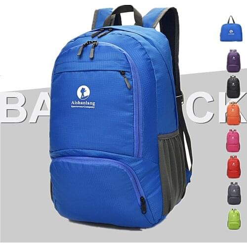 Foldable Waterproof Nylon Women Men Skin Pack Backpack 25L Trekking Bags Travel Outdoor Sports Camping Hiking Bag Rucksack