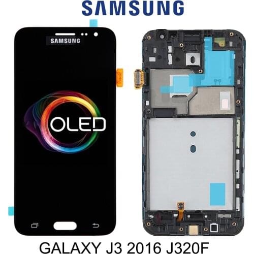 100% Super AMOLED LCD For Samsung Galaxy J3 2016 J320 J320F J320H J320M J320FN LCDs Display With Touch Screen Digitizer Assembly