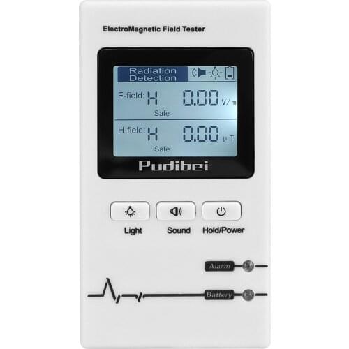 Electromagnetic Radiation Tester, Electric Field and Magnetic Field Radiation Handheld Mini Digital LCD Display EMF Detector