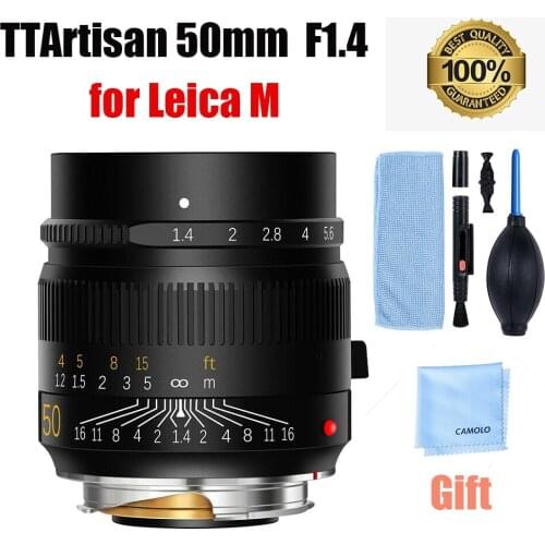 TTArtisan 50mm F1.4 ASPH Full Frame Manual Focus Lenses for Leica M-Mount Cameras Like M240 M3 M6 M7 M8 M9 M9p M10