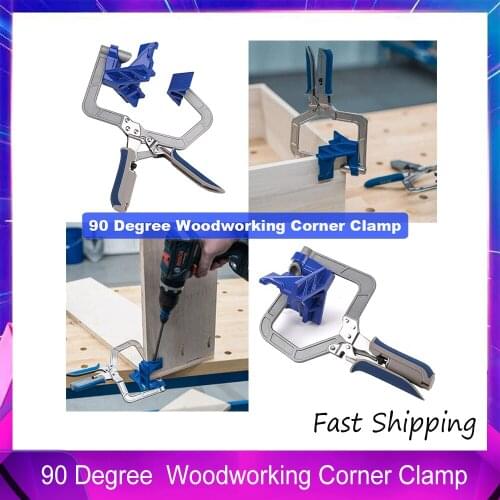Auto-adjustable 90 Degree Right Angle Woodworking Corner Clamp Quick Clamp Pliers Picture Frame Corner Clip Hand Tool T-Clamp