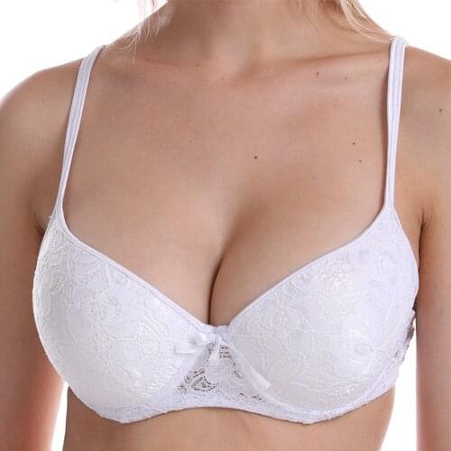 Cozy Women Sexy Lace Bra Elegant Lingerie Floral Underwire Thin Padded Bralette Push Up Plus Size Underwear