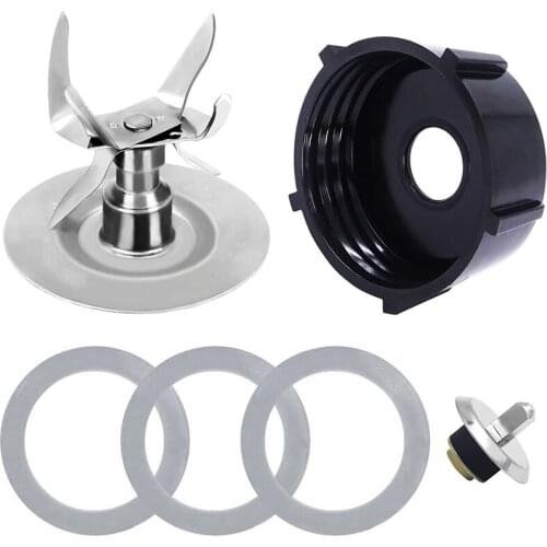 Replacement Parts Compatible for Oster Blender Ice Blades with Bottom Cap Rubber Sealing Blender Accessories
