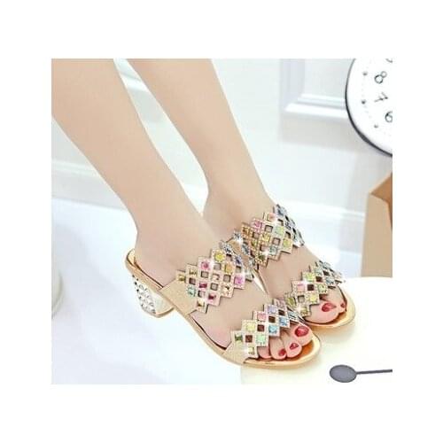 2019New fashion women sandals summer new platform sandal shoes breathable comfort shopping ladies walking shoe GOLD BLACK GREEN