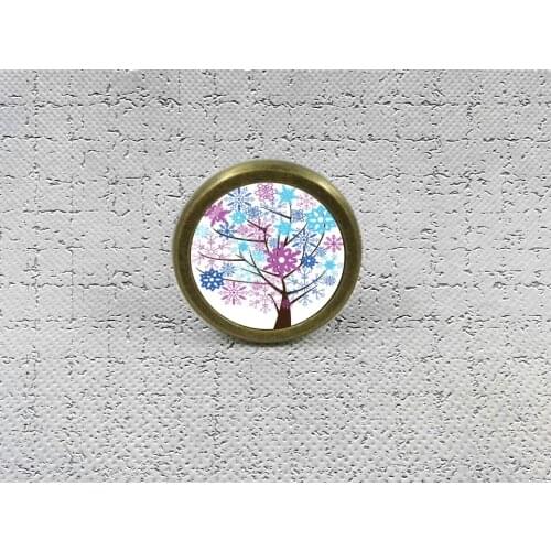 Winter Tree Drawer Knobs Vintage Style DIY Knobs Copper Sliver Bronze Modern Funiture Door Cabinet Handles Hardware