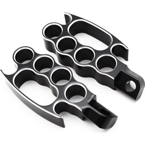 1pair Motorcycle CNC Flying Knuckle Control Foot Pegs Footrests For Harley Sportster XL 883 1200 Dyna Fat Bob Softail V-Rod