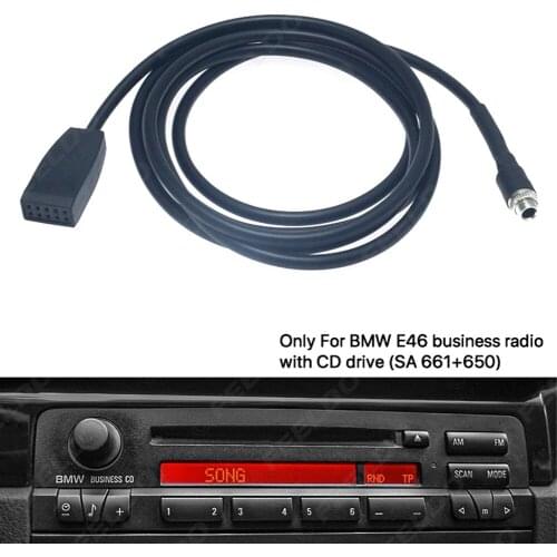 1 PCS Car 3.5mm Female AUX Input Cable Adapter Only For BMW E46 With Business CD Radio Headunit