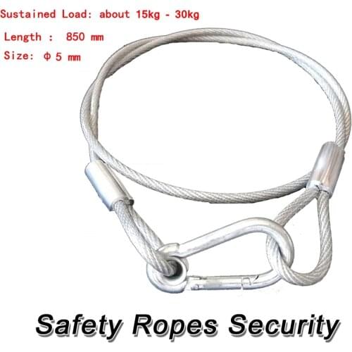 1Pcs Stainless Steel Rope PVC Thickness Wire Safety Cables With Looped Ends For Stage Light Tough Guard Security Lock Stage Par