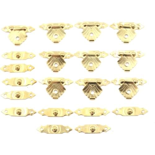 10pcs Jewelry Gift Box Decorative Hasp Latch Mini Antique Iron Sheet Wooden Case Hasp For Home Finuture Buckle Clasp Lock