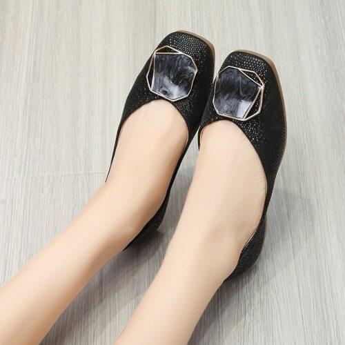 2021 Fashion Womens Ballet Flats Shoes Spring Summer Ladies Footwear Females Slip-On Shallow Loafers Work Single Shoes