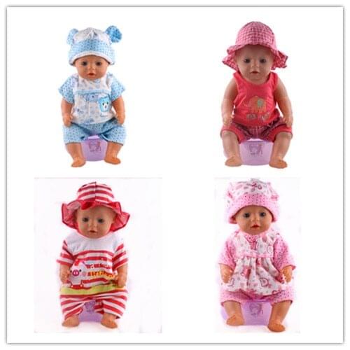 4 different New Arrival high quality popular colourful Leisure clothes For 43cm New Zaft (Including hat)N287