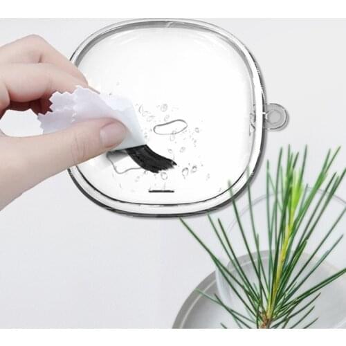 448F Protective Dustproof Transparent TPU Case Cover Compatible with-Anker -Soundcore Liberty Air 2 Pro Case with Keychain