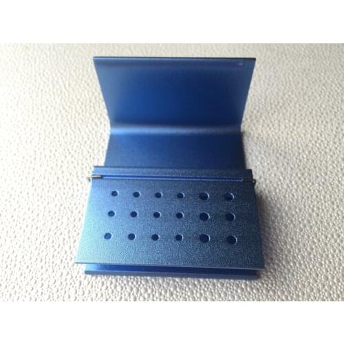 5Pcs/set 18 Holes Dental FG RA Bur Burs Holder Autoclave Block Box New Blue Free Shipping