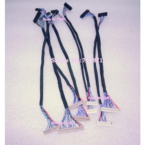 8Pcs Universal LCD Panel Cable Line LVDS 1ch 2ch 6/8bit DF19 DF14 LCD screen line Commonly used DF14 DF19 Lcd Screen Cable Cord