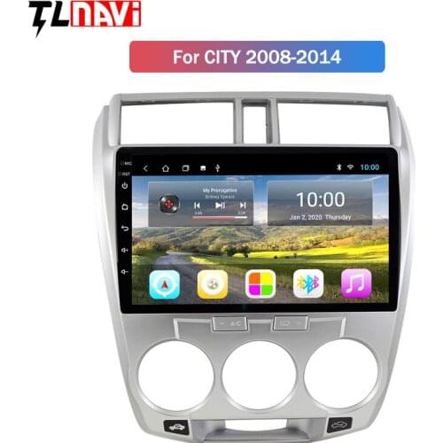 2G RAM 10.1inch Android 10 Car GPS Navigation For Honda City 2008-2014 Support Stereo Audio Radio Video Bluetooth