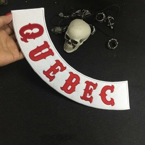 QUEBEC Motorfiets Biker patch for Jacket backing, punk motorcycle embroidery skeleton biker badge patch Garment Accessory