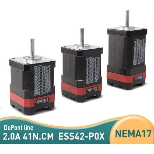 Free Shipping ESS42-P0X-40/48/60MM Nema17 Integrated Servo Motor with Drive 0.41/0.53 0.72N.m 41Oz-in 2.0A 40/48/60mm
