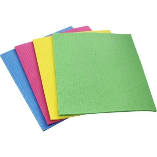 Biodegradable Floristic Dishwashing Cellulose Sponge Kitchen Accessories Gadgets Washcloth Scouring Pad Washable Eco Products