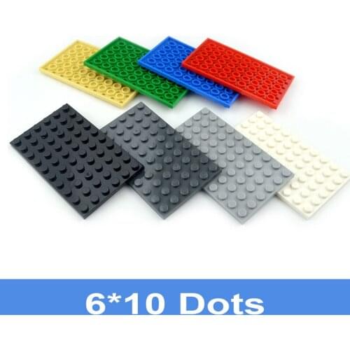 6x10 Dots Thin Bricks DIY Building Blocks Figures Educational Creative Size Compatible With leduo Classic Plastic 3033 Toys