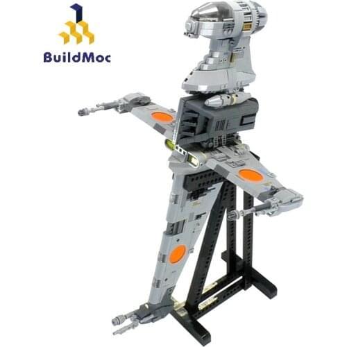 Buildmoc Sterne Filme B-wing Starfighter War Weapons Space Combat Spaceship Building Blocks Model Kids Educational Toy Gift