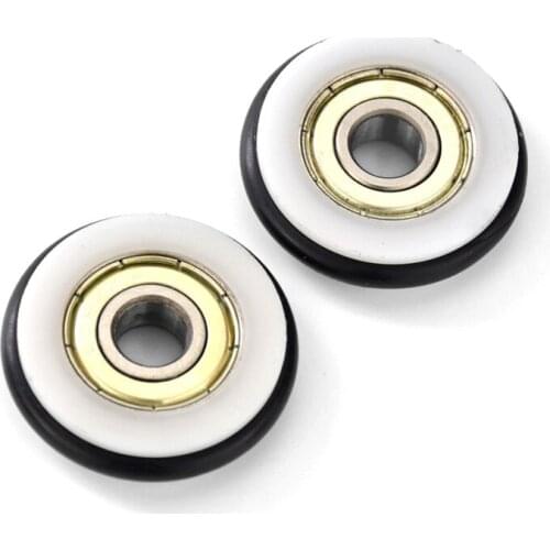 Butyl rubber Blackboard Fishing gear fishing gear rolling mute soft glue roller 608 bearing pulley POM plastic 8x32x8mm