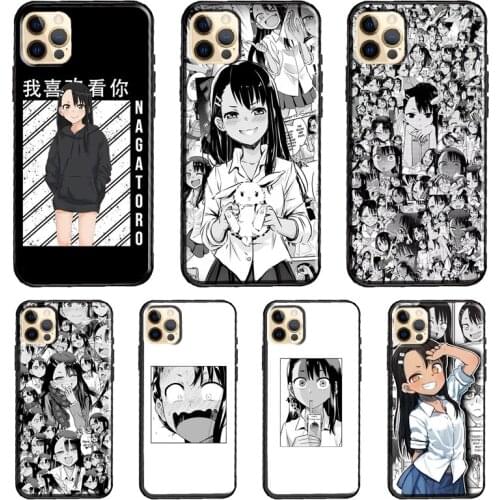 Nagatoro San Anime Aesthetic Case For iPhone 12 Pro Max mini XR X XS 7 8 Plus SE 2020 11 Pro Max Back Cover Shell