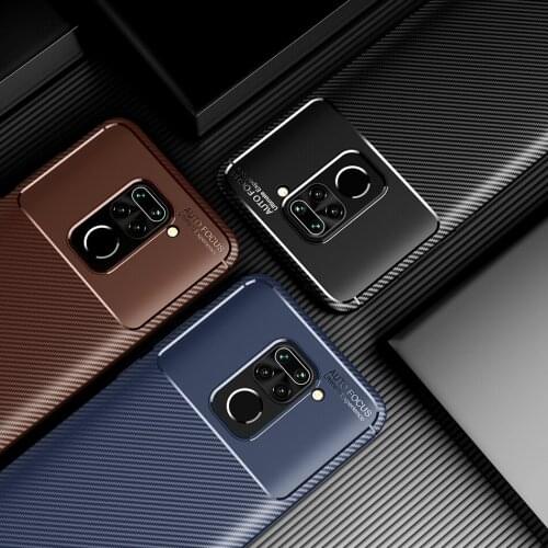Note 9 Business Carbon Case for Xiaomi Redmi Note 9 Pro Cover Silicone TPU Soft Back Funda for Redmi Note 9 Pro Max Capa Bumper
