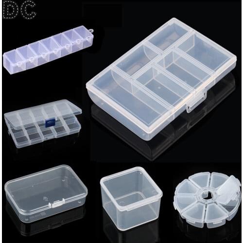 DC 6 Slots Jewelry Tool Box Organizer Storage Beads Jewelry Box New Fashion Plastic Packaging Gift Earring Ring Box For Jewerly