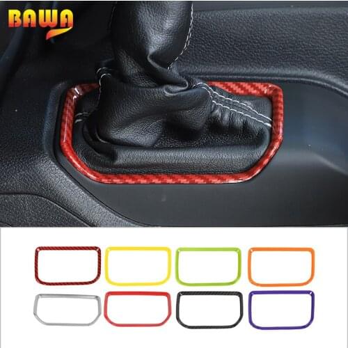 BAWA Car Four-wheel Drive Gear Decoration Frame Protect Cover For Jeep Wrangler JL 2018 2019 2020 2021 Interior Parts