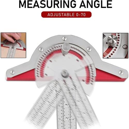 Woodworkers Edge Rule Efficient Protractor Angle Protractor Woodworking Ruler Angle Measure Stainless Steel Carpentry Tool