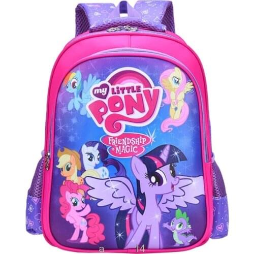 Disney Childrens Schoolbag Primary School Boys Girls My Little Baby girl pony Reduced Ridge Backpack bookbag frozen princess