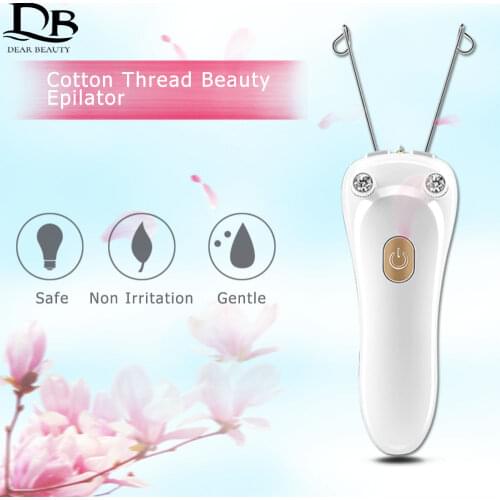 Electric Hair Remover Women Beauty Epilator Body Facial Hair Removal Defeatherer Cotton Thread Depilator for All Body Parts