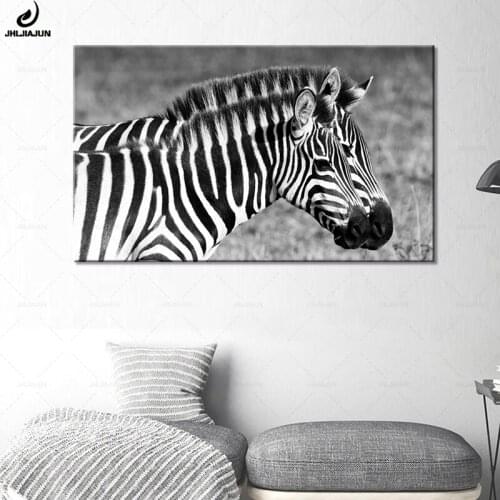 JHLJIAJUN Canvas Painting Zebra Animal Scenery Nordic HD Wall Art Modular Print And Poster For Bedroom Dining Living Home Decor