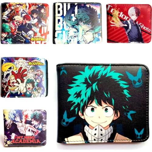 Cartoon Anime My Hero Academia deku Midoriya Izuku Wallet Fashion PU Leather Purse Cosplay Short Wallets Gift