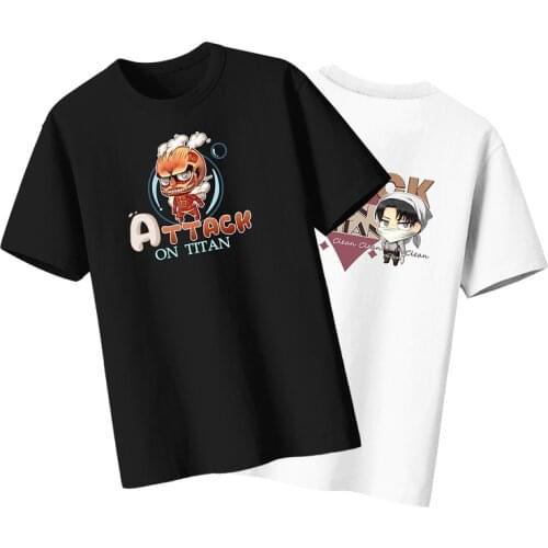 Brdwn Attack on Titan Unisex Rivaille 3li Ackerman Cosplay Costume Official Authorization of China T-shirt Short Sleeve Tee Tops