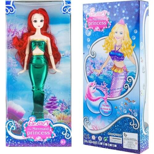 New Fashion 30cm Bjd Mermaid Doll 11 Joints General Muscle 1/6 Princess Baby Nude Dressable 3D Eye Toys For Girls Birthday Gift