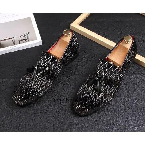 Tassel Loafer Formal Shoes Male Footwear Mens Wedding Party Dress Shoes Slip On Pointed Toe Casual Shoes