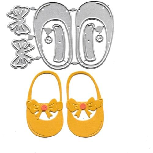 Cute Baby Shoes Metal Cutting Dies Scrapbooking Embossing Folders for Card Making Craft Stencil Slimline Dies