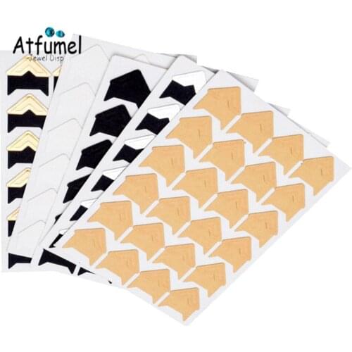 Wholesale 120 Pcs/lot (5 sheets) Vintage DIY Kraft Paper Corner Stickers For Jewelry AD Card Tag Photo Albums Frame Decoration