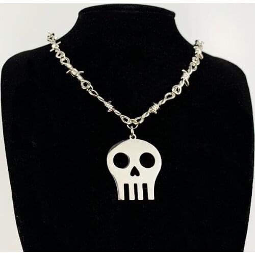 Anime Soul Eater Death Cartoon Cosplay Necklace Hyperbole punk skull thorn men and women fashion hip-hop couple pendant