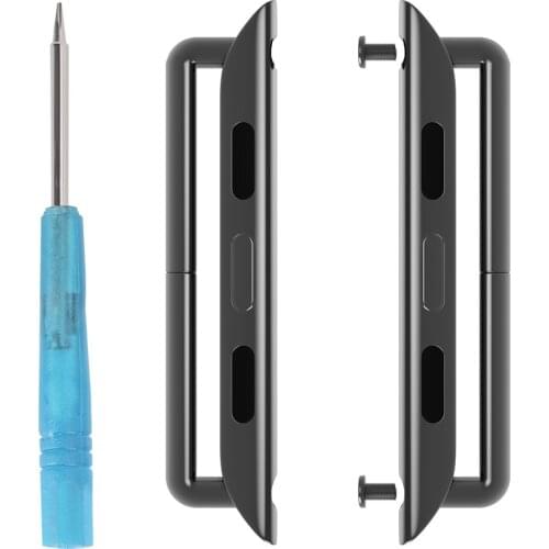 Pair Connectors Clasps for Apple Watch Band 44mm 40mm 38mm Replaceable Metal Connection Adapter iWatch series 6 5 4 3 2 1 strap