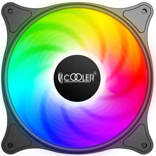 Pccooler SRGB colorful silent LED fan 120mm Computer Case CPU Cooling fan with 3pin and Molex interface
