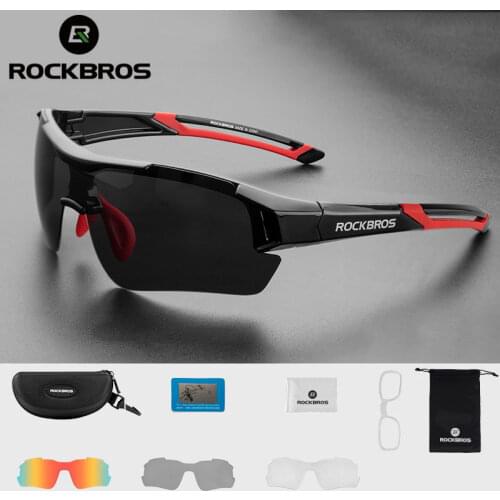 ROCKBROS Polarized Cycling Glasses Men Sports Sunglasses Road MTB Mountain Bike Bicycle Riding Protection Goggles Eyewear 5 Lens