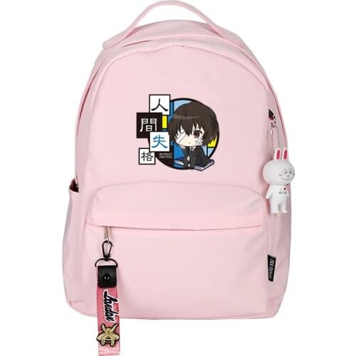 Bungo Stray Dogs Kawaii Girls School Bags Small Travel Bagpack Anime Bookbag Nylon Pink Shoulder Bags Women Cartoon Back Pack